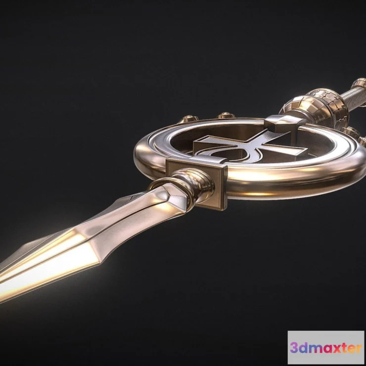 1533778 - PBR Game 3D Models - Horus Staff 3D Printing 3D Max