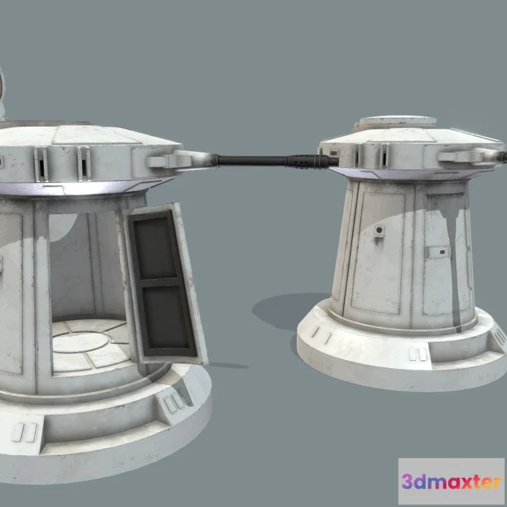 1533782 - PBR Game 3D Models - Hoth Gun Turret 3D Max
