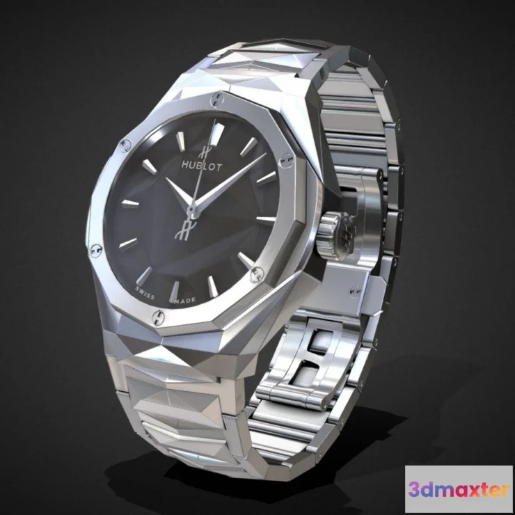 1533798 - PBR Game 3D Models - Hublot Orlinski Titanium 3D Max
