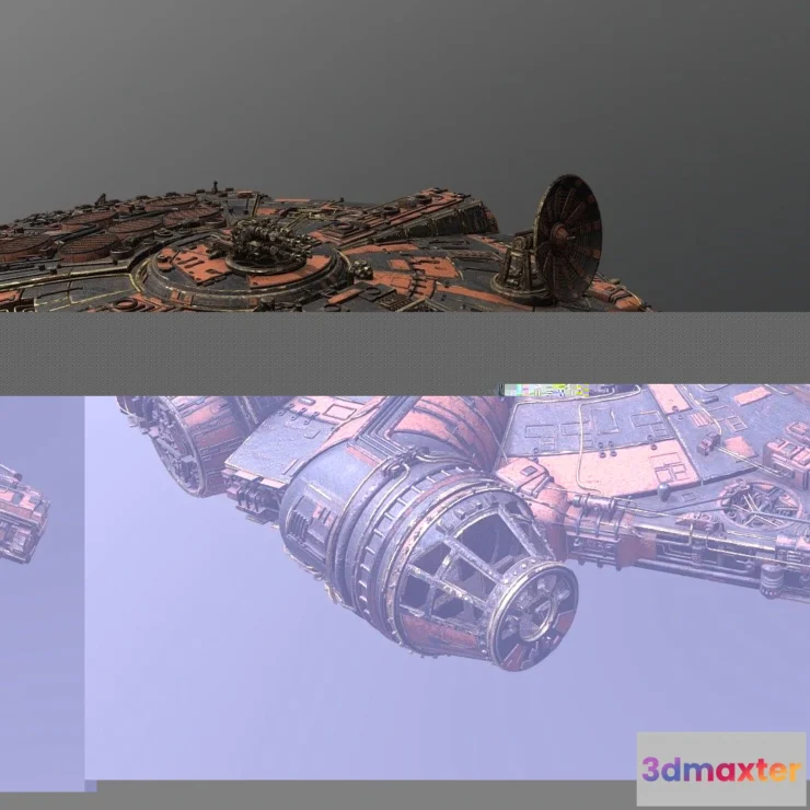 1533808 - PBR Game 3D Models - Hull Spaceship 3D Max