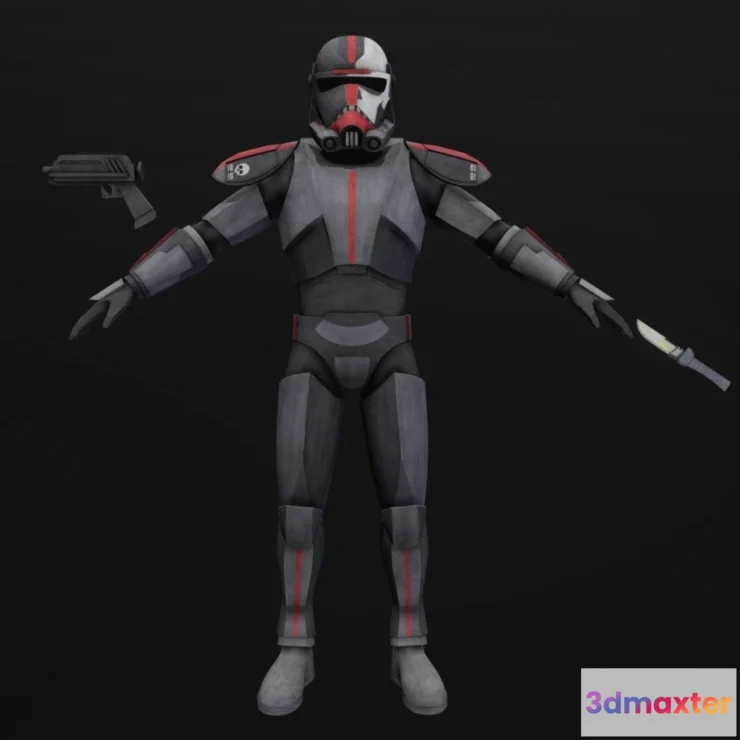 1533834 - PBR Game 3D Models - Hunter 3D Max