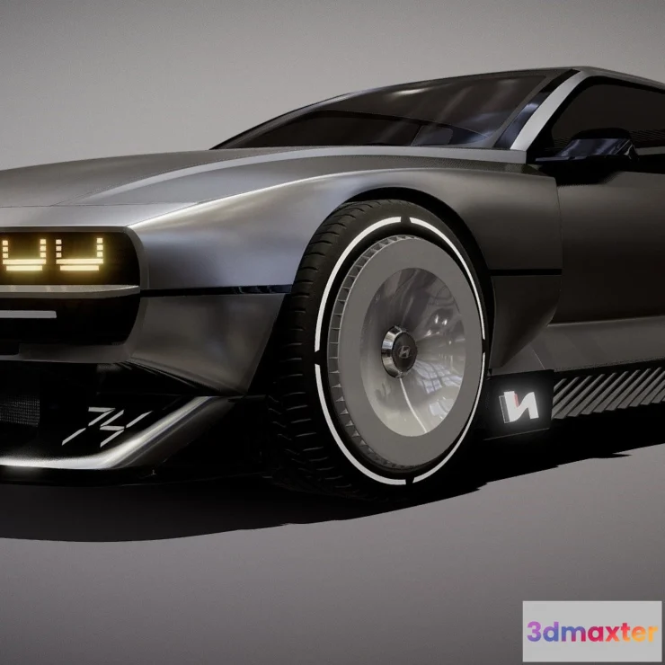 1533846 - PBR Game 3D Models - Hyundai N Vision 74 3D Max