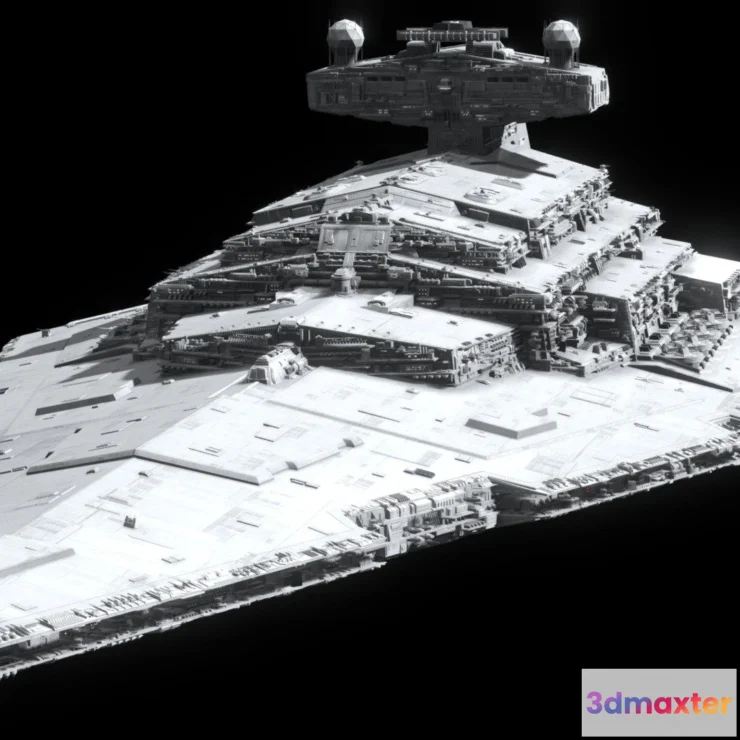 1533894 - PBR Game 3D Models - Imperial Ii Class Star Destroyer Star Wars (2) 3D Max