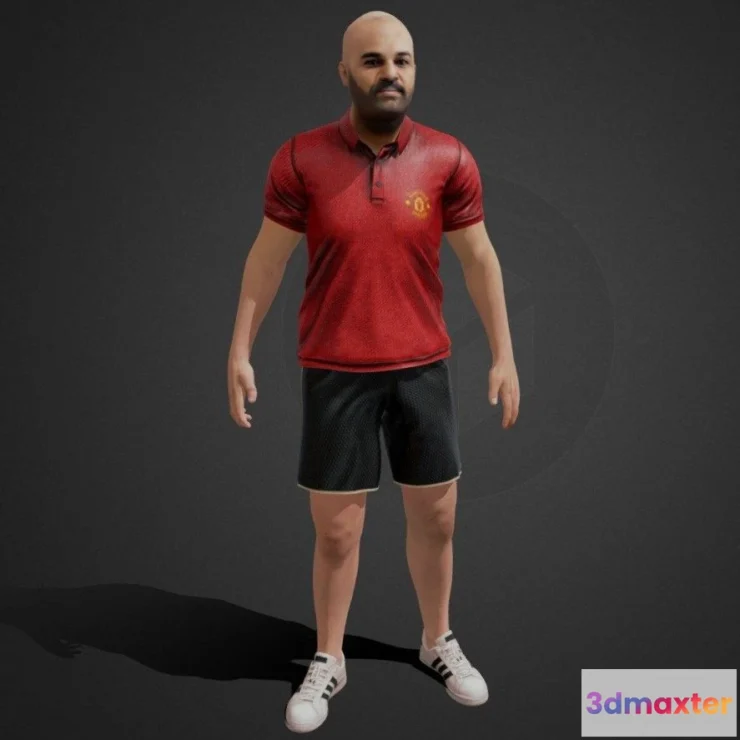 1533916 - PBR Game 3D Models - Indian Football Fan 3D Max