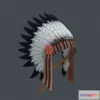 1533918 - PBR Game 3D Models - Indian headdress 3D Max