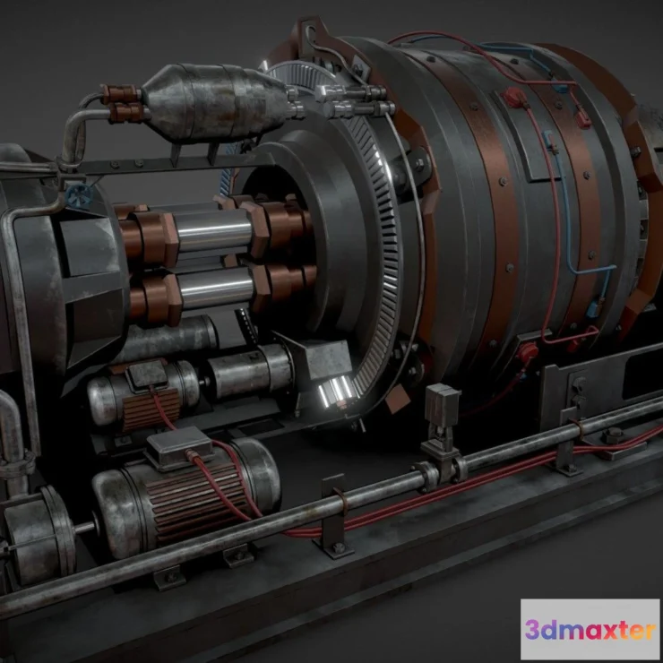 1533924 - PBR Game 3D Models - Industrial Machine 3D Max