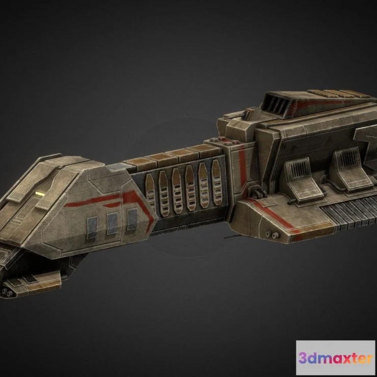 1533938 - PBR Game 3D Models - Interceptor Iv Frigate 3D Max