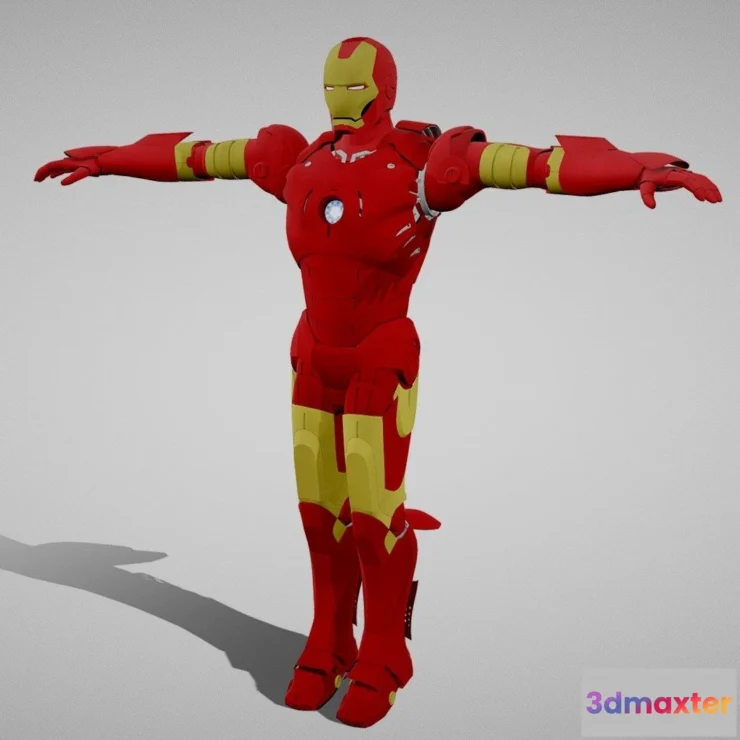 1533956 - PBR Game 3D Models - Iron Man Rigged 3D Max