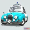 1533988 - PBR Game 3D Models - Jaguar Mk2 Police Cartoon Stylized 3D Max