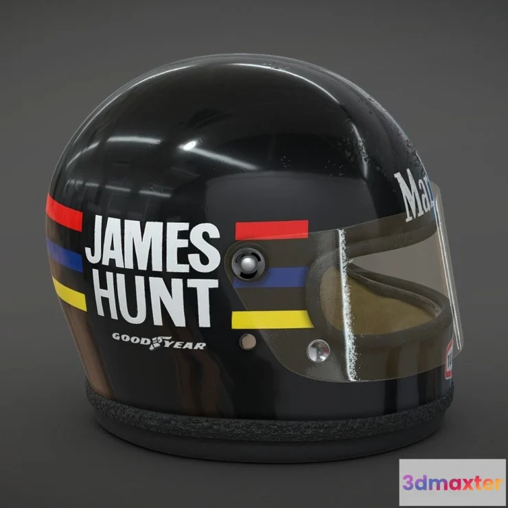 1533994 - PBR Game 3D Models - James Hunt 1976 Helmet 3D Max