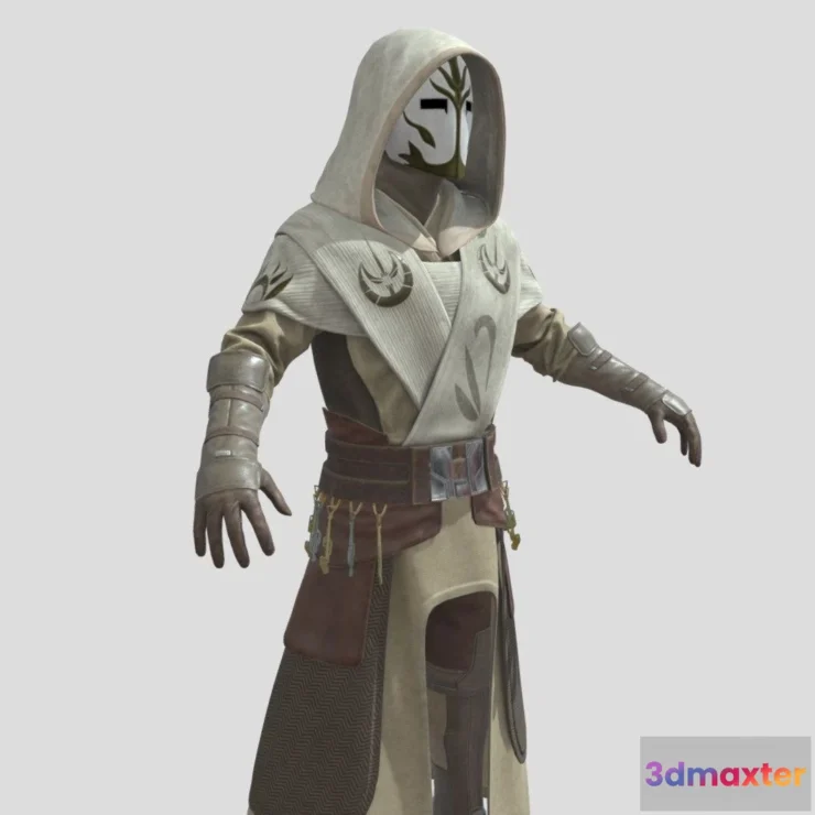 1534000 - PBR Game 3D Models - Jedi Temple Guard 3D Max