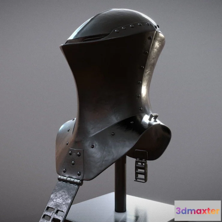 1534030 - PBR Game 3D Models - Jousting Helmet I 3D Max