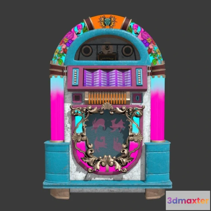 1534042 - PBR Game 3D Models - Jukebox Music Box 3D Max