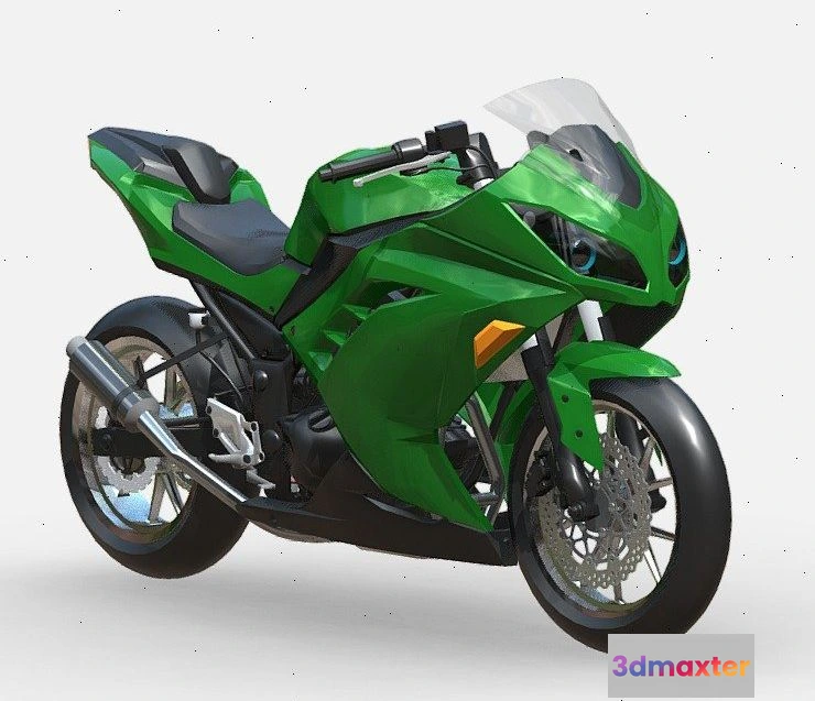 1534066 - PBR Game 3D Models - Kawasaki Ninja 300 3D Max