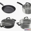 1534106 - PBR Game 3D Models - Kitchen pot pan with cover 3D Max