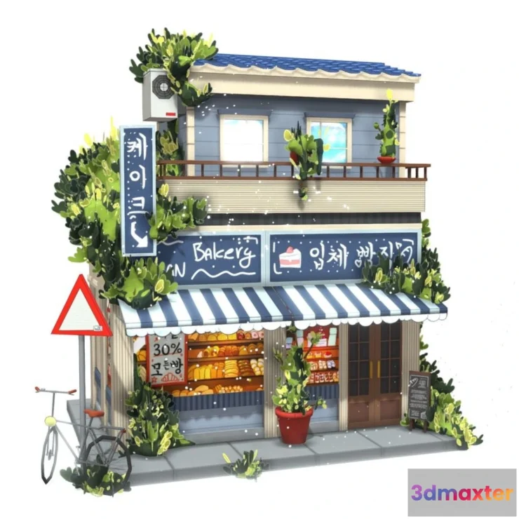 1534120 - PBR Game 3D Models - Korean Bakery 3D Max