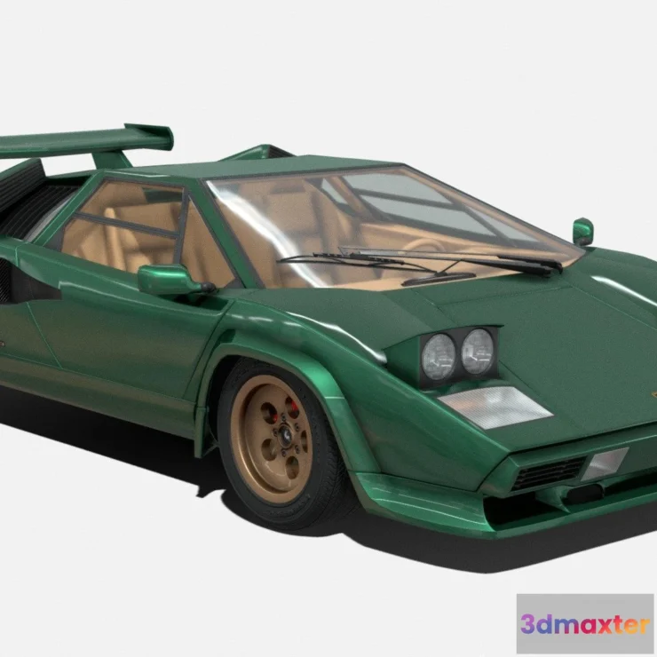 1534152 - PBR Game 3D Models - Lamborghini Countach 5000Qv 3D Max