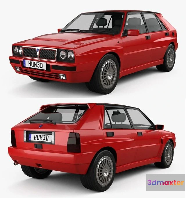 1534162 - PBR Game 3D Models - Lancia Delta Integrale 1992 3D Max