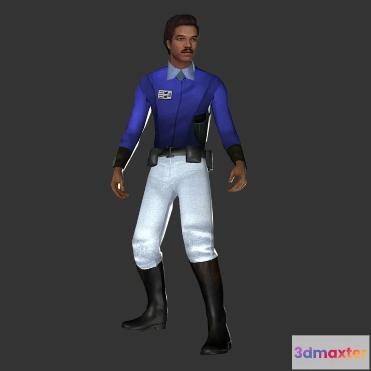 1534168 - PBR Game 3D Models - Lando Calrissian 3D Max