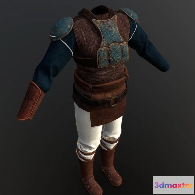 1534170 - PBR Game 3D Models - Landos Skiff Guard Suit 3D Max