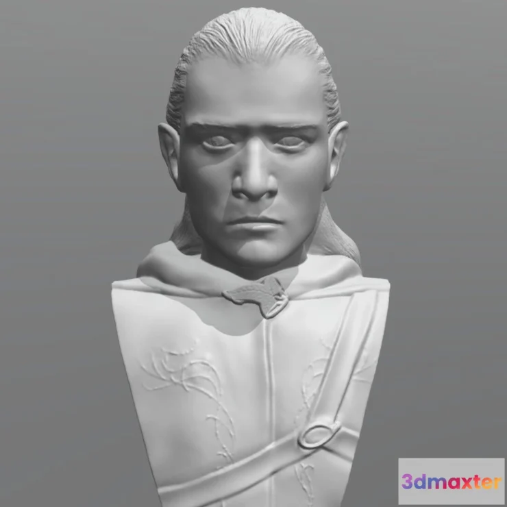 1534204 - PBR Game 3D Models - Legolas Bust For 3D Printing 3D Max