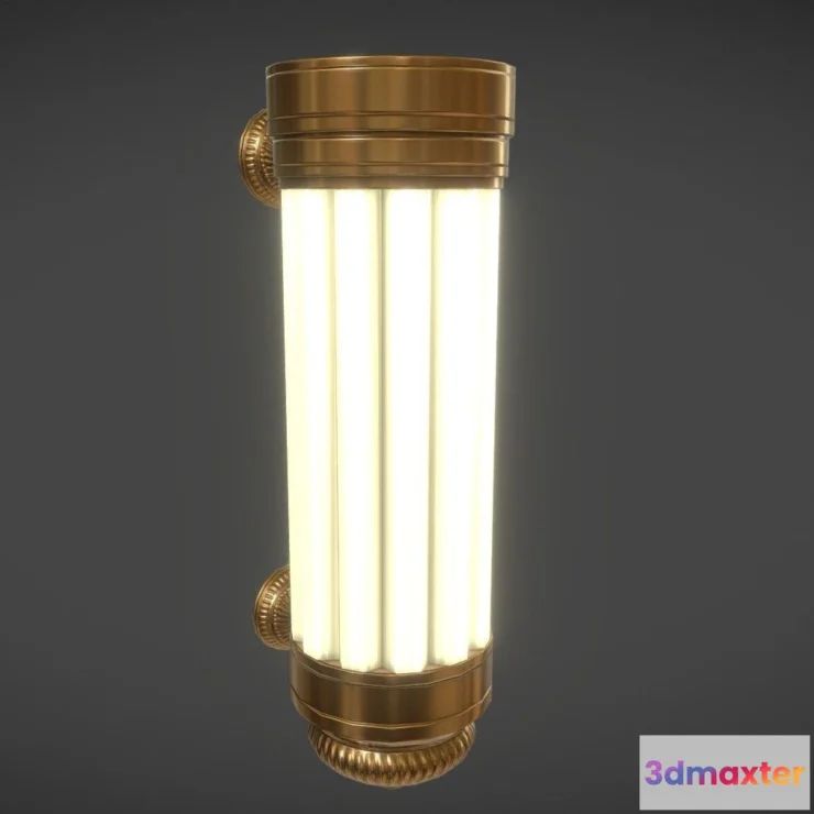 1534254 - PBR Game 3D Models - Light Sconce Art Deco 3D Max