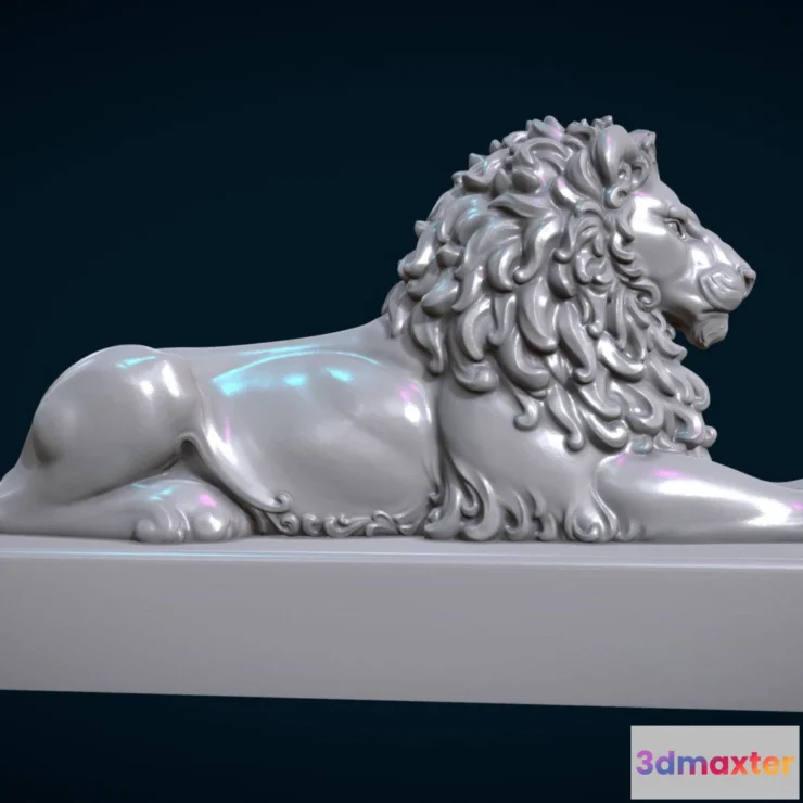 1534286 - PBR Game 3D Models - Lion Sculpture 3D Max