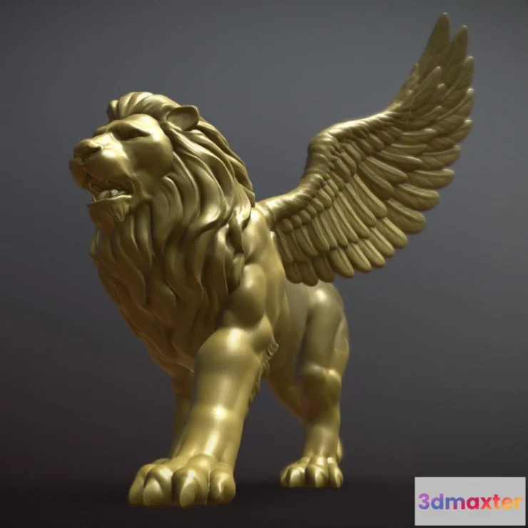 1534288 - PBR Game 3D Models - Lion With Wings 3D Max