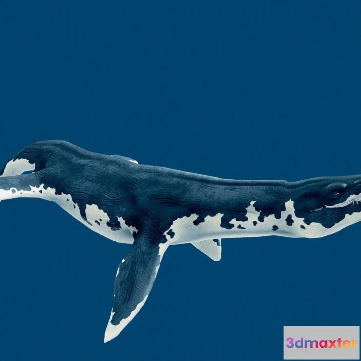 1534294 - PBR Game 3D Models - Liopleurodon Ferox Swim Cycle 3D Max