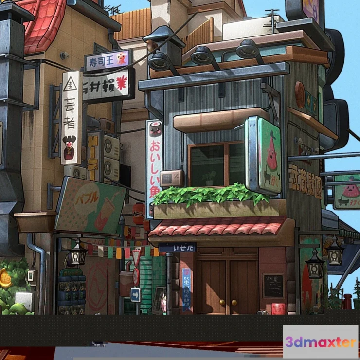 1534298 - PBR Game 3D Models - Littlest Tokyo 3D Max