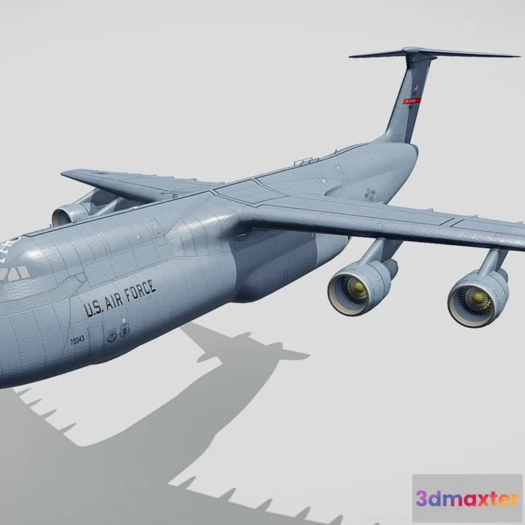 1534302 - PBR Game 3D Models - Lockheed C 5 Galaxy 3D Max