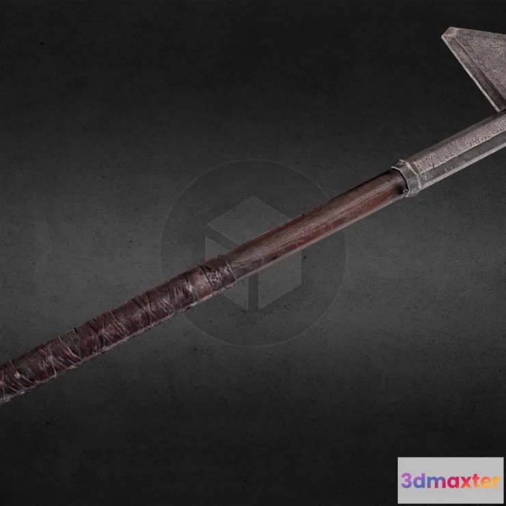 1534318 - PBR Game 3D Models - Lord Of The Rings Weapon Dwalins Axe Low Poly 3D Max