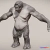 1534324 - PBR Game 3D Models - Lotr Cave Troll For Animatingrigging 3D Max