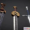 1534336 - PBR Game 3D Models - Lotr Swords 3D Max