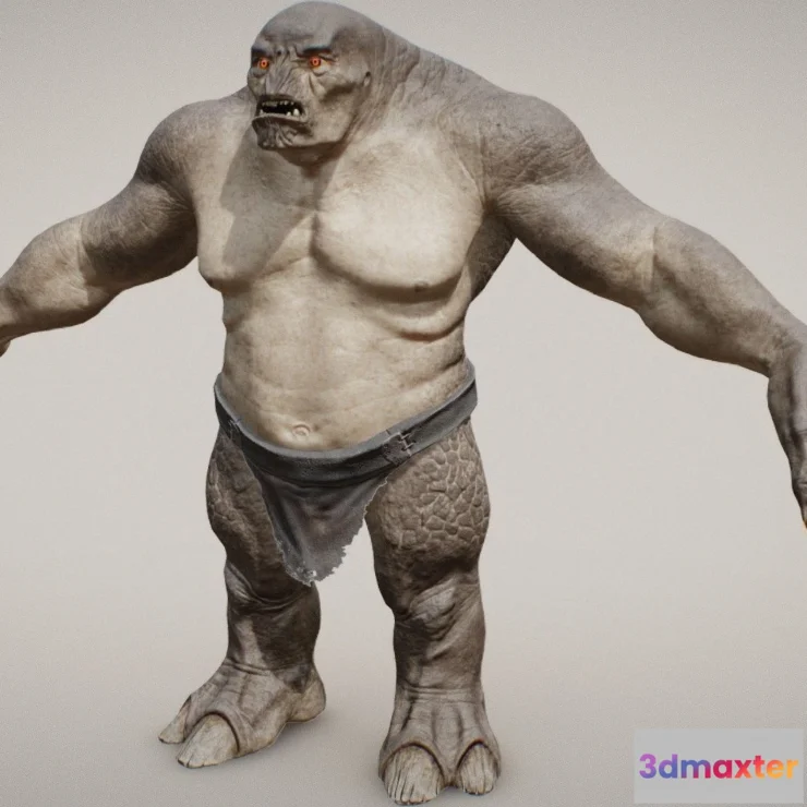 1534338 - PBR Game 3D Models - Lotr Troll For Animatingrigging 3D Max