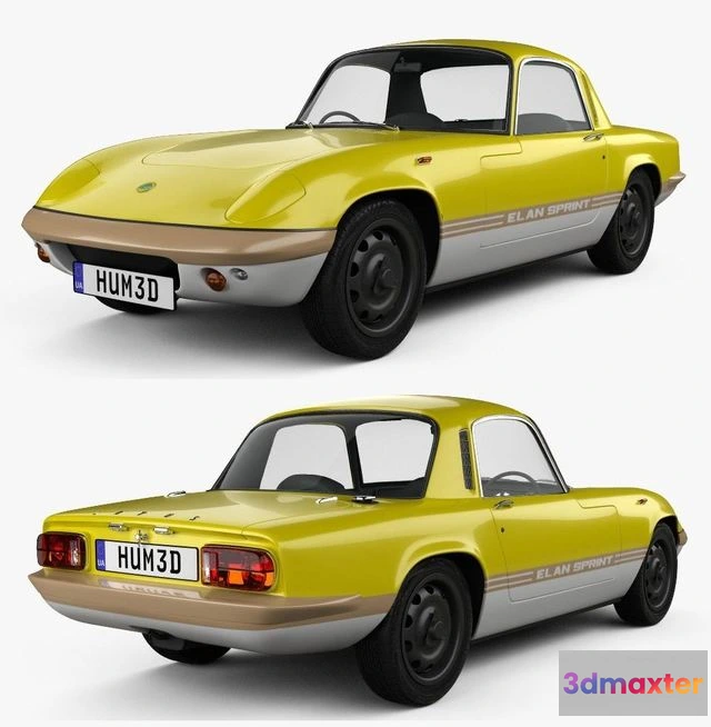 1534342 - PBR Game 3D Models - Lotus Elan Sprint Fixed-head Coupe 1971 3D Max