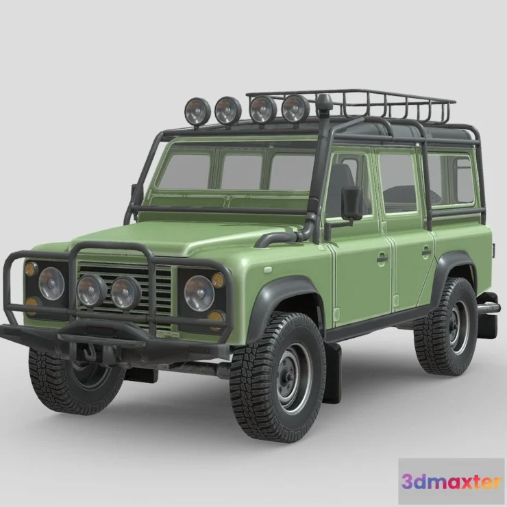 1534362 - PBR Game 3D Models - Low Poly Car Rand Rover Defender D110 3D Max