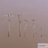 1534370 - PBR Game 3D Models - Low Poly Light Poles Pack 3D Max
