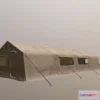 1534374 - PBR Game 3D Models - Low Poly Military Tent 05 3D Max