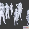 1534388 - PBR Game 3D Models - Low Poly People Collection 7 3D Max