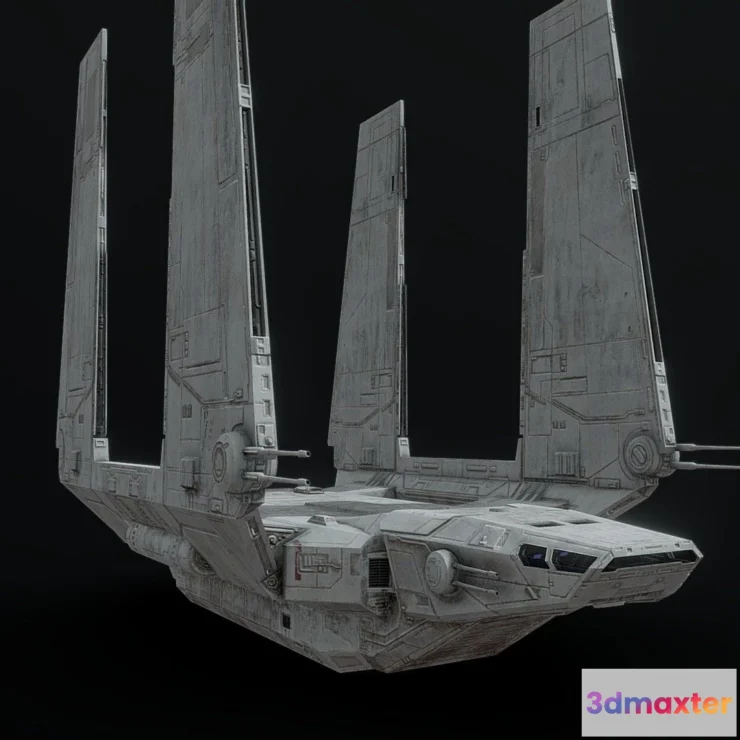 1534412 - PBR Game 3D Models - Low Poly Star Wars Zeta Shuttle 3D Max