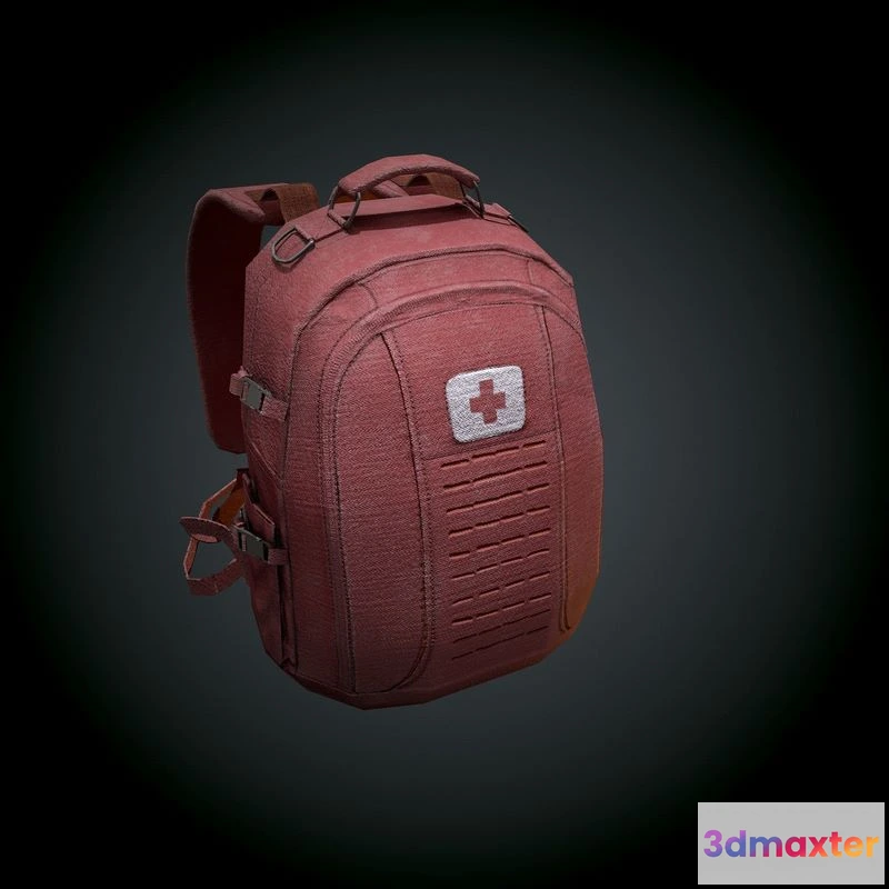 1534422 - PBR Game 3D Models - Low Poly Tactical Back Pack 3D Max