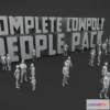 1534438 - PBR Game 3D Models - Lowpoly People Complete Pack 3D Max