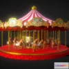 1534458 - PBR Game 3D Models - Luxurious Carousel 3D Max