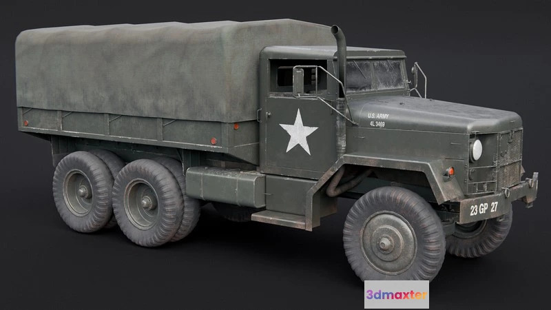 1534476 - PBR Game 3D Models - M35 Truck 3D Max