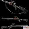 1534486 - PBR Game 3D Models - M4 Benelli 3D Max