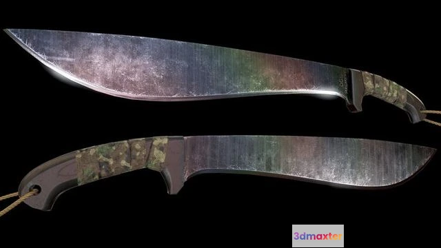 1534490 - PBR Game 3D Models - Machete two knives 3D Max