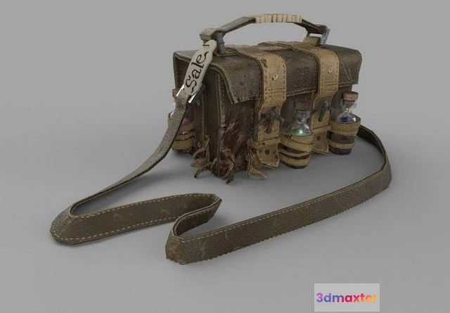 1534494 - PBR Game 3D Models - Mage’s Satchel 3D Max
