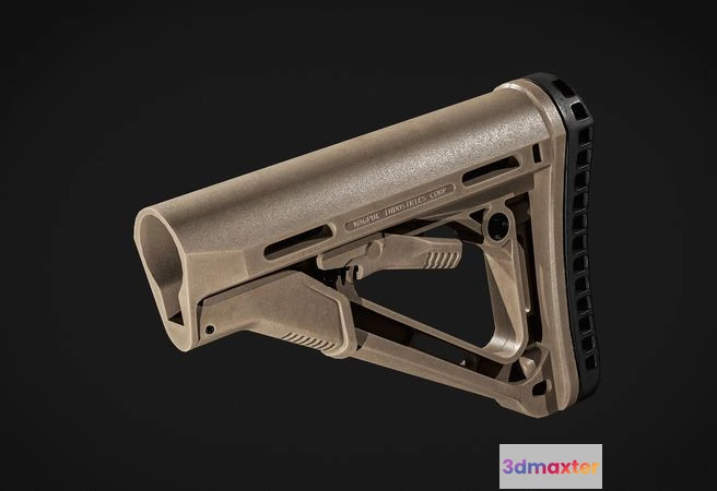 1534500 - PBR Game 3D Models - Magpul CTR FDE Buttstock 3D Max