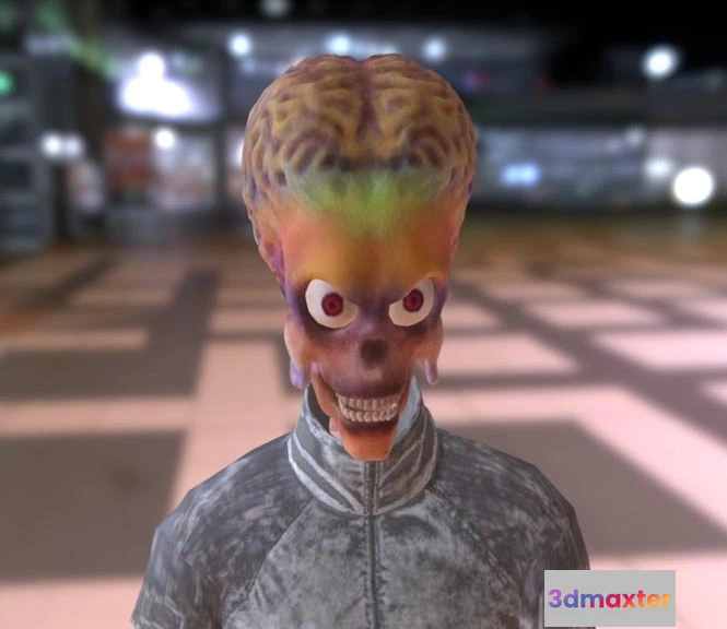 1534592 - PBR Game 3D Models - Martian Leader Mars Attacks 3D Max